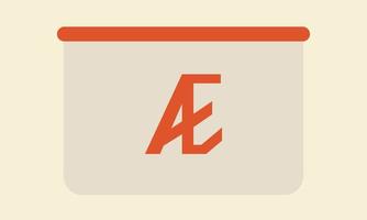 alfabeto lettere iniziali monogramma logo ae, ea, a ed e vettore
