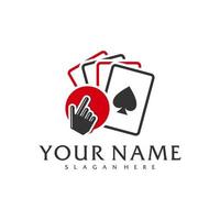 clic poker logo vettore modello, creativo poker logo design concetti