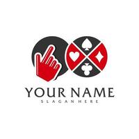 clic poker logo vettore modello, creativo poker logo design concetti