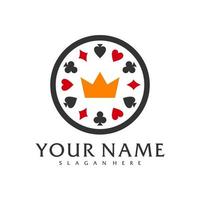 re poker logo vettore modello, creativo poker logo design concetti