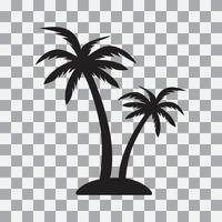 nero palma alberi, palma sagome. design di palma alberi per manifesti, banner e promozionale Oggetti. vettore illustrazione