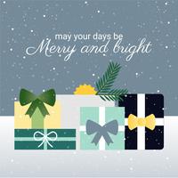 Design piatto gratuito Vector Christmas Greetings