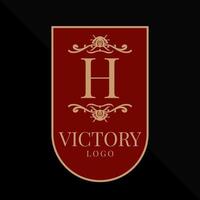 lettera h glorioso vittoria logo vettore design elemento