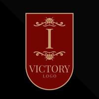 lettera io glorioso vittoria logo vettore design elemento