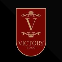 lettera v glorioso vittoria logo vettore design elemento