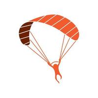 paracadute logo icona design e simbolo paracadutismo vettore