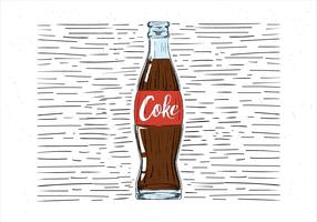 Illustrazione di coke disegnati a mano vettore