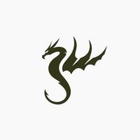 Drago silhouette logo vettore