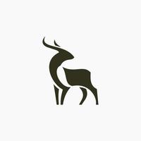 astratto cervo silhouette logo vettore