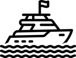 icona linea per yacht vettore