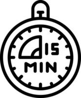 linea icona per minuto vettore