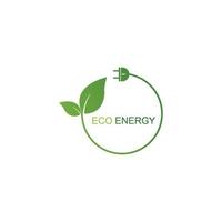 eco energia logo modello vettore icona