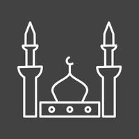 bellissimo moschea linea vettore icona