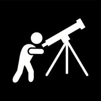 unico regolazione telescopio vettore glifo icona