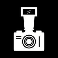 bellissimo vecchio video telecamera glifo vettore icona