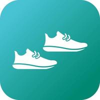 unico jogger scarpe vettore glifo icona