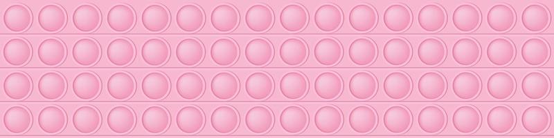 popping giocattolo rosa sfondo come un' alla moda silicio giocattolo per irrequietezza. crea dipendenza anti stress giocattolo nel pastello colori. bolla sensoriale per bambini. vettore illustrazione nel rettangolo formato adatto per bunny.