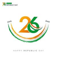 26 gennaio India repubblica giorno 74th celebrazione sociale media inviare vettore