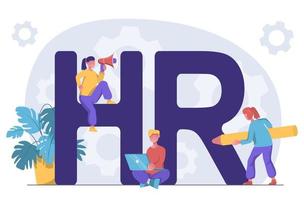 hr gestore. lavoro di squadra. hr Dipartimento. hr processi. vettore