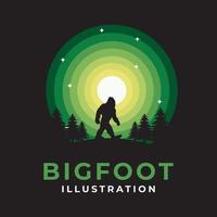 bigfoot logo modello vettore illustrazione design