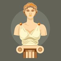 Statua di Afrodite, dio greco antico di bellezza vettore