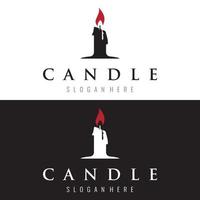 semplice ardente lusso lume di candela logo Vintage ▾ design con isolato sfondo.modello per attività commerciale, cartello, azienda. vettore