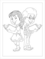 colorazione libro pagine per bambini e adulti vettore