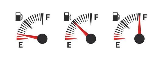 pannello di controllo valutare carburante. benzina indicatore. carburante indicatore concetto. vettore illustrazione