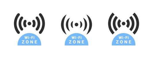 gratuito Wi-Fi icone. senza fili e Wi-Fi icona. senza fili Internet simbolo. vettore icone