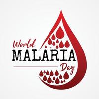 mondo malaria giorno vettore lettera per elemento design
