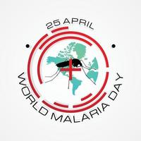 mondo malaria giorno vettore lettera per elemento design