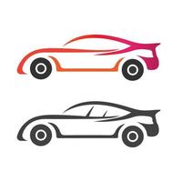 auto auto logo design con il concetto di auto sportiva veicolo icona silhouette.vector illustrazione modello di progettazione. vettore