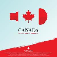 nazionale bandiera di Canada giorno design modello con astratto bandiera di Canada vettore