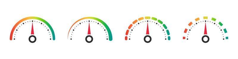 cliente valutazione indicatore. umore scala. soddisfazione indicatore. prestazione misurazione cliente soddisfazione. vettore illustrazione