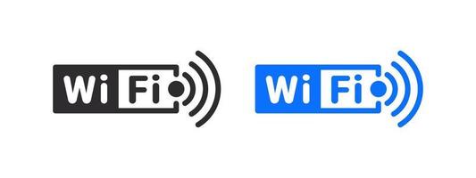 Wi-Fi icone. senza fili e Wi-Fi segni. senza fili Internet segnale logo concetto. vettore icone