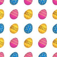 senza soluzione di continuità modello con colorato Pasqua uova. vettore illustrazione
