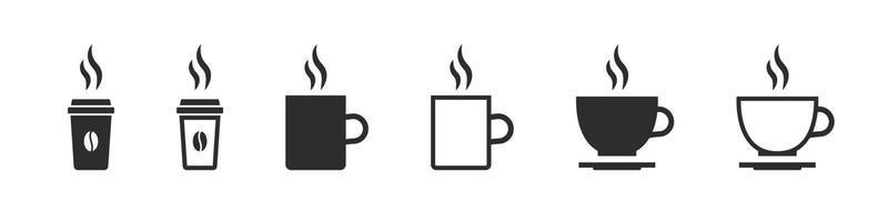 caffè tazze concetto. caffè tazza icone. vario tazze di caffè. vettore illustrazione