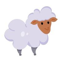 concetti di pecore alla moda vettore