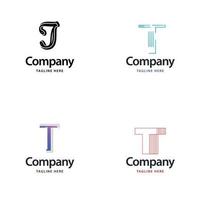 lettera t grande logo imballare design creativo moderno loghi design per il tuo attività commerciale vettore