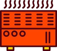 riscaldatore vettore icona