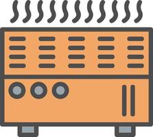 riscaldatore vettore icona