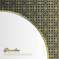 islamico saluto Ramadan kareem carta design sfondo con moderno ornamento vettore