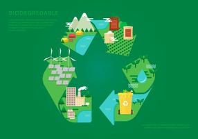 Illustrazione piana biodegradabile