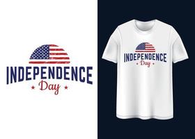 design t-shirt felice giorno dell'indipendenza vettore