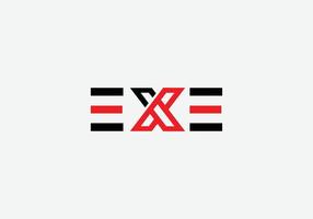 astratto e X e lettera votazione minimalista logo design vettore