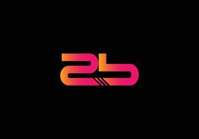 astratto zb lettera votazione minimalista logo design vettore