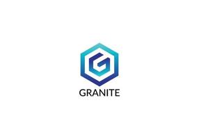 granito astratto g lettera moderno emblema logo design vettore