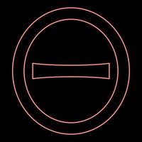 neon theta capitale greco simbolo maiuscolo lettera font rosso colore vettore illustrazione Immagine piatto stile