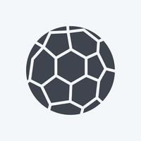 icona calcio sfera. relazionato per gli sport attrezzatura simbolo. glifo stile. semplice design modificabile. semplice illustrazione vettore