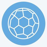 icona calcio sfera. relazionato per gli sport attrezzatura simbolo. blu occhi stile. semplice design modificabile. semplice illustrazione vettore